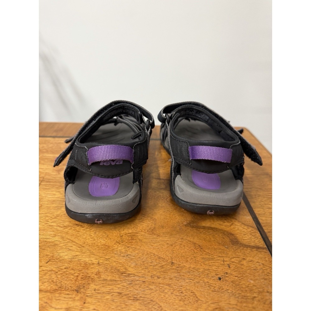 Teva Tirra Sandals Womens Size 8 Black Purple Strappy Hiking Water Shoes Western - Picture 4 of 6